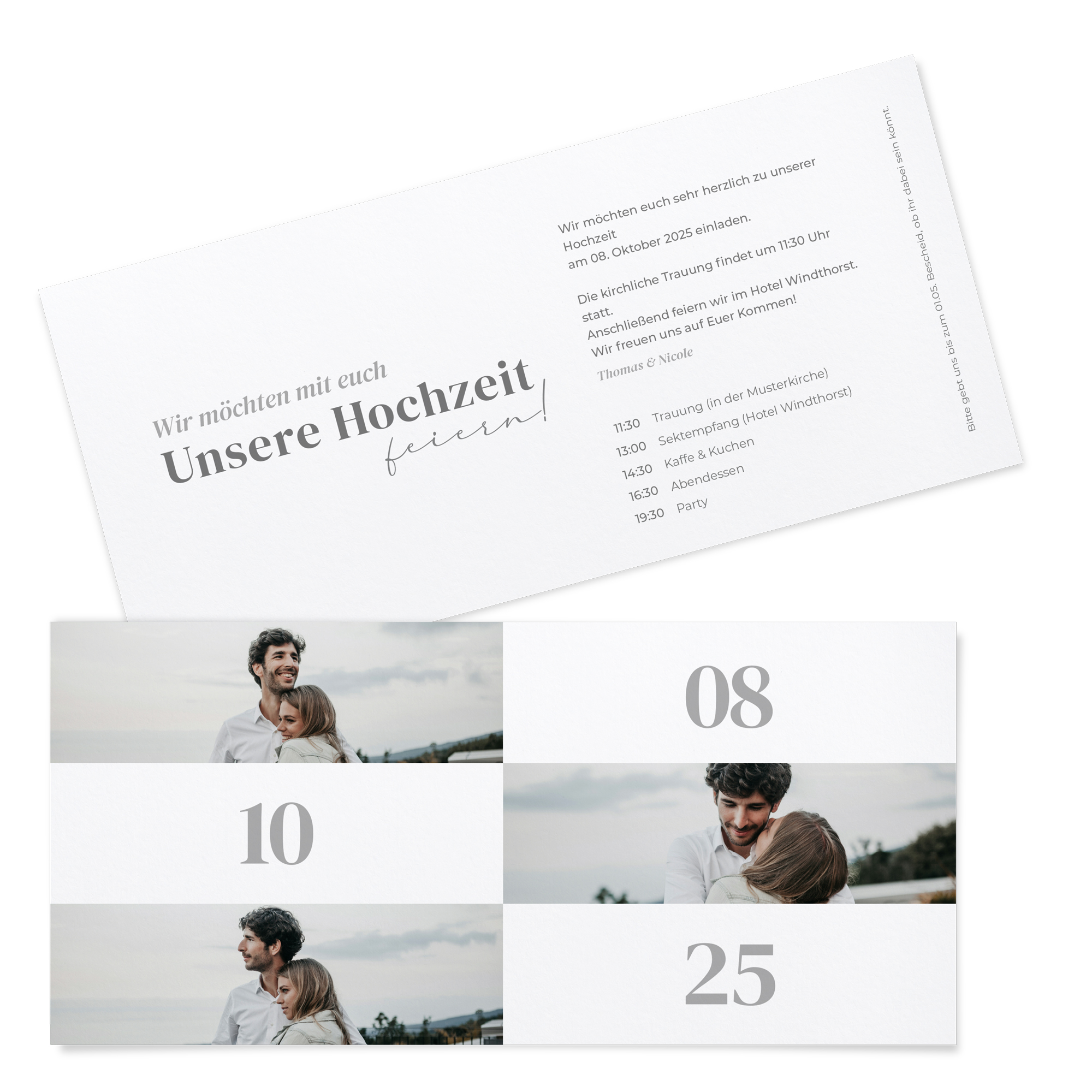 Postkarten DIN lang im Querformat 210 x 98 mm - Minimalistisch "Oslo"