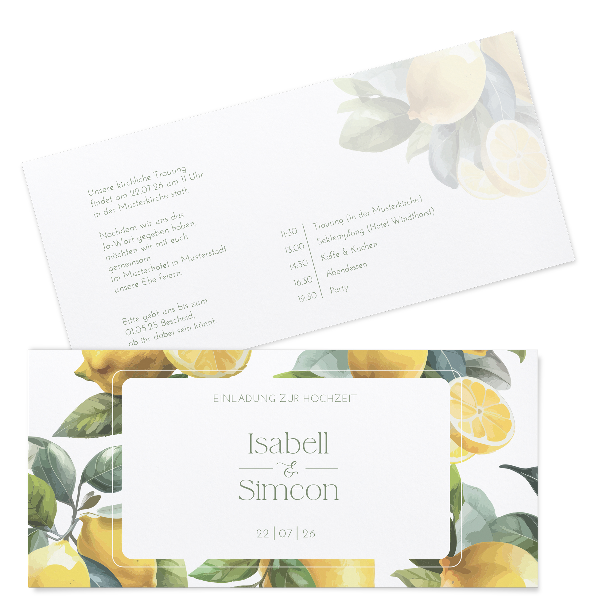 Postkarten DIN lang im Querformat 210 x 98 mm - Floral "Tuscan Bloom"